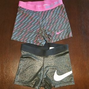 Two Nike Pro Training Shorts